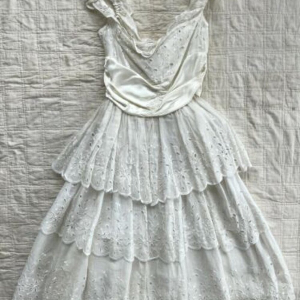 Vintage white eyelet beautiful dress